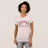 T-shirt Mariage de ruban rose - Bridesmaid (Devant entier)