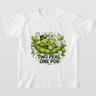 T-shirt Mariage Deux Petits Pois en Un Cosse