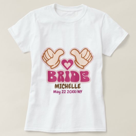 T-shirt Mariage drôle personnalisé (Design devant)
