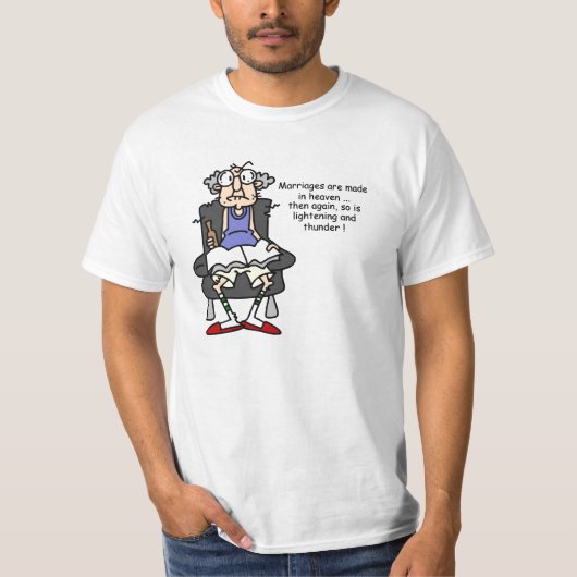 T-shirt Mariage, Éclair, Humour tonnerre (Devant)