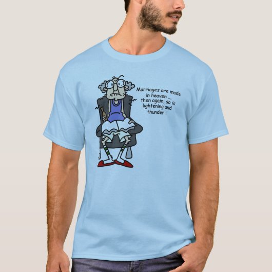 T-shirt Mariage, Éclair, Humour tonnerre (Devant)