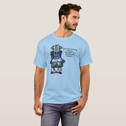 T-shirt Mariage, Éclair, Humour tonnerre (Devant entier)