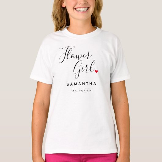 T-shirt Mariage Fleur élégant (Devant)