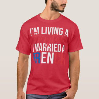 T-shirt Mariage français Je vis un conte équitable je mari