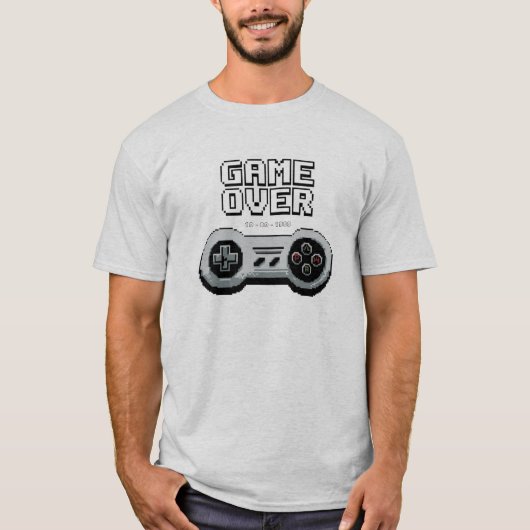 T-shirt mariage Game Over (Devant)