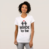 T-shirt Mariage Gay Blanc Mariage Chemise Épouse Pour Femm (Devant entier)