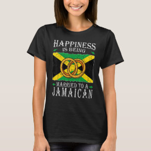 T-shirt Mariage jamaïcain Jamaïque mariage héritage drapea