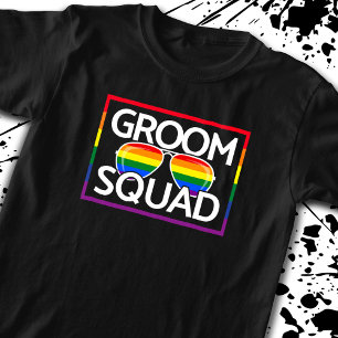 T-shirt Mariage LGBTQ Fierté Gay Équipe des Garçons d'Honn