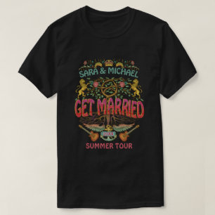 T-shirt Mariage marié Retro les années 70 Band Concert L