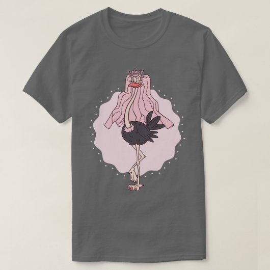 T-shirt Mariage Ostrich Mariée (Design devant)
