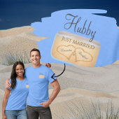 T-shirt Mariage plage 2 coeurs dans le sable