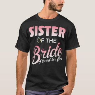 T-shirt Mariage Rings Marié Soeur De La Mariée J'Aimais