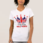 T-shirt Mariage royal - chemise de William et de Kate<br><div class="desc">Joignez le monde en célébrant le mariage royal de prince William et Catherine "Kate" Middleton. Cette chemise indique que LONGTEMPS LIVE et KATE.  Un appui britannique d'expositions de couronne à la monarchie britannique et son futurs roi et reine.  Grands souvenirs pour commémorer une occasion merveilleuse !</div>