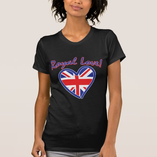 T-shirt Mariage royal, Royal Love, Union Jack Heart (Devant)