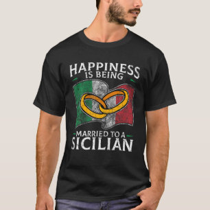 T-shirt Mariage sicilien Sicilia Heritage Flag Roots Cultu