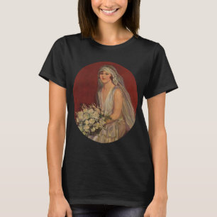 T-shirt Mariage Vintage, Portrait de Mariée Victorienne