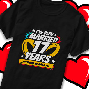T-shirt Marié 17 ans drôle 17ème anniversaire de Mariage