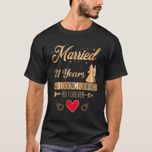T-shirt Marié 21 ans, Anniversaire Mariage pour les couple