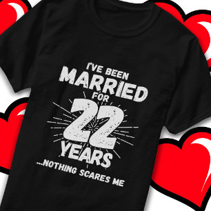 T-shirt Marié 22 ans drôle 22e anniversaire de Mariage