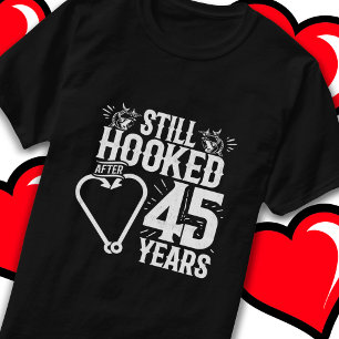 T-shirt Marié 45 ans Pêche drôle 45e anniversaire