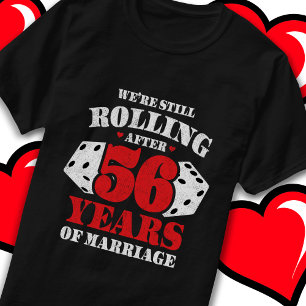 T-shirt Marié 56 ans drôle 56ème anniversaire de Mariage