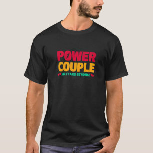 T-shirt Marié 58 ans Couple de puissance 58e anniversaire