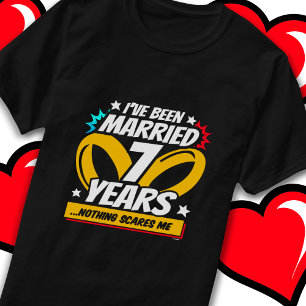 T-shirt Marié 7 ans drôle 7e anniversaire Mariage