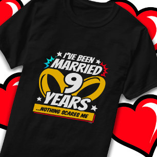 T-shirt Marié 9 ans drôle 9e anniversaire de Mariage