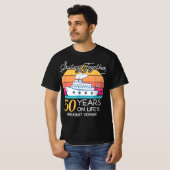T-shirt Marié à 50 ans de croisière Mariage (Devant entier)