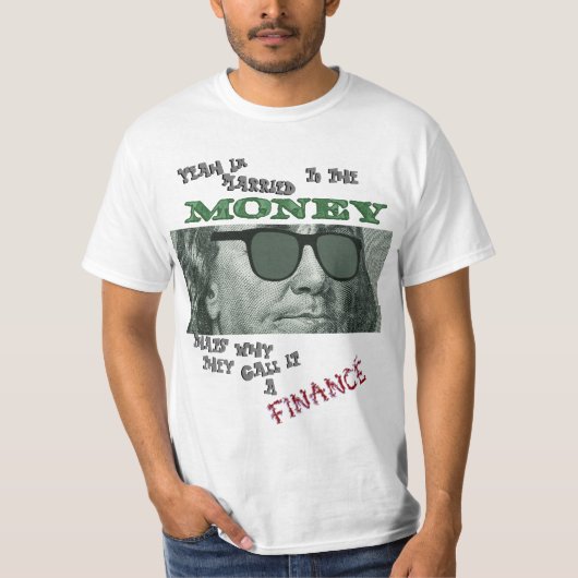 T-shirt Marié À L'Argent Appelle Qu'Un Financé (Devant)