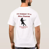 T-shirt Marié à une fille de danse polynésienne (Dos)