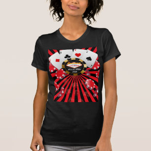 T-Shirt Marié à Vegas Jetons de Poker