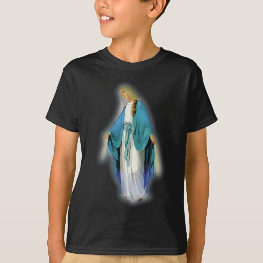 T-shirt Marie, bienheureuse mère catholique (Devant)
