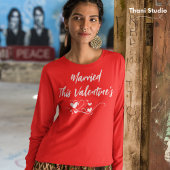 T-shirt Marié ce coeur de Saint Valentin Typographie moder