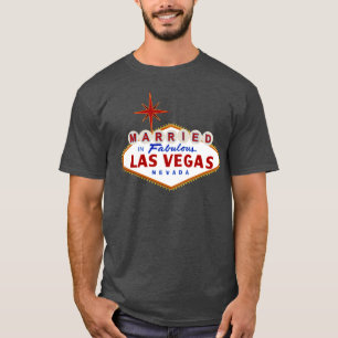 T-shirt Marié dans Fabulous Las Vegas, Nevada néon signe