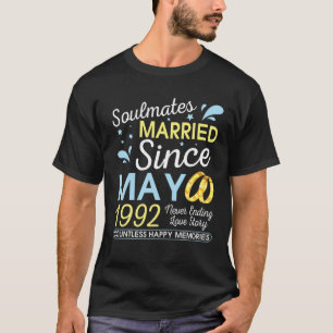 T-shirt Marié Depuis Mai 1992 Jamais Terminé 30 Ans Amour