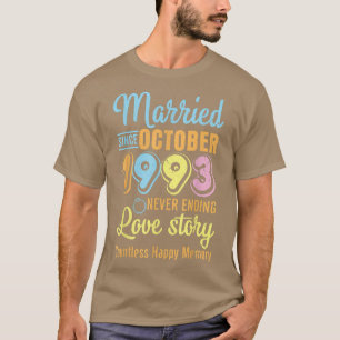 T-shirt Marié depuis octobre 1993 Never End Love Story Co