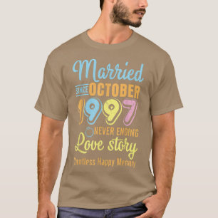 T-shirt Marié depuis octobre 1997 Never End Love Story Co