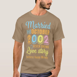 T-shirt Marié depuis octobre 2002 Never End Love Story Co