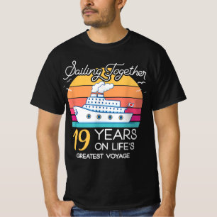 T-shirt Marié en 19 ans de croisière Mariage