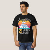 T-shirt Marié en 25 ans de croisière Mariage (Devant entier)