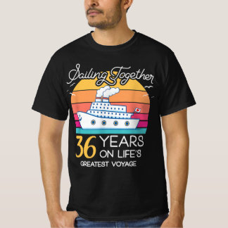 T-shirt Marié en 36 ans de croisière Mariage