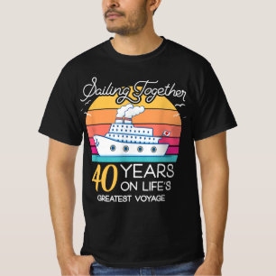T-shirt Marié en croisière Mariage de 40 ans