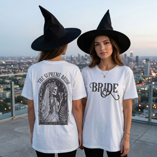 T-shirt Marie-Gothique Squelette Halloween Enterrement de