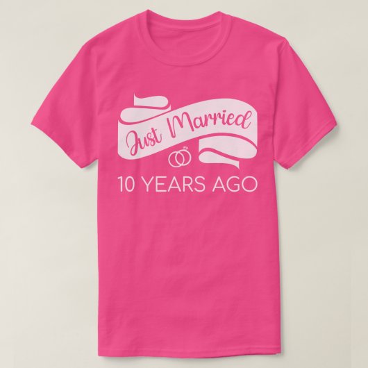 T-shirt Marié Il Y A 10 Ans V (Design devant)