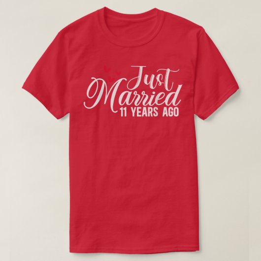 T-shirt Marié Il Y A 11 Ans Matching 11th Mariage An (Design devant)