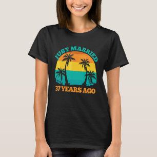 T-shirt Marié il y a 37 ans, 37ème anniversaire de Mariage