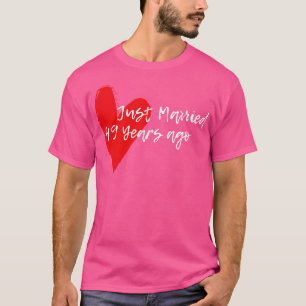 T-shirt Marié Il Y A 49 Ans Femme Hus Anniversaire Gif