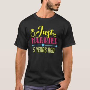 T-shirt Marié il y a 5 ans Mariage 5e anniversaire
