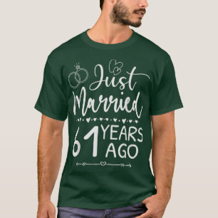 T-shirt Marié Il Y A 61 Ans Matching 61st Mariage An